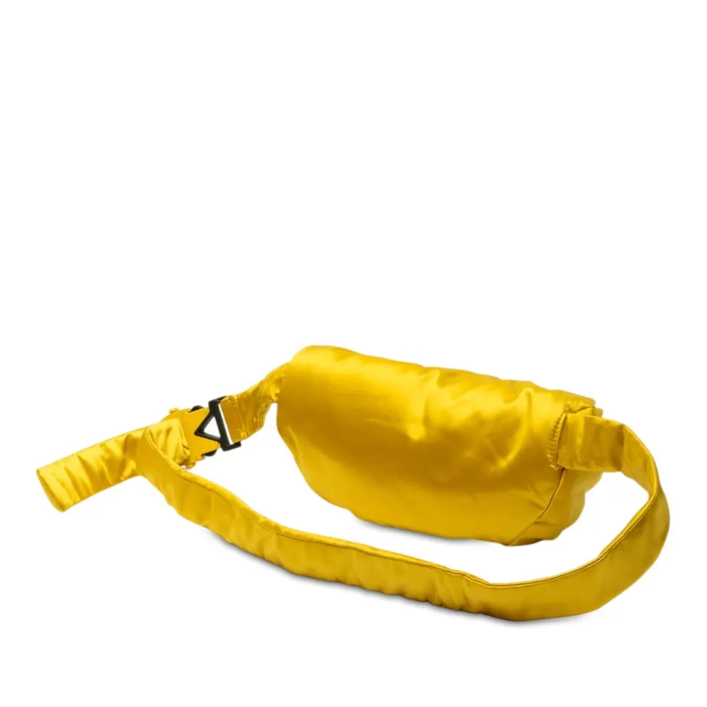 Bottega Veneta Satin The Body Pouch Belt Bag Yellow Very good - Back View