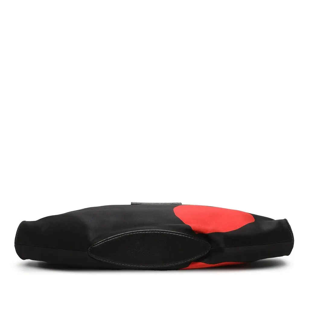 Alexander McQueen Printed Satin Heart De Manta Clutch Black Satin Very good - Inside View