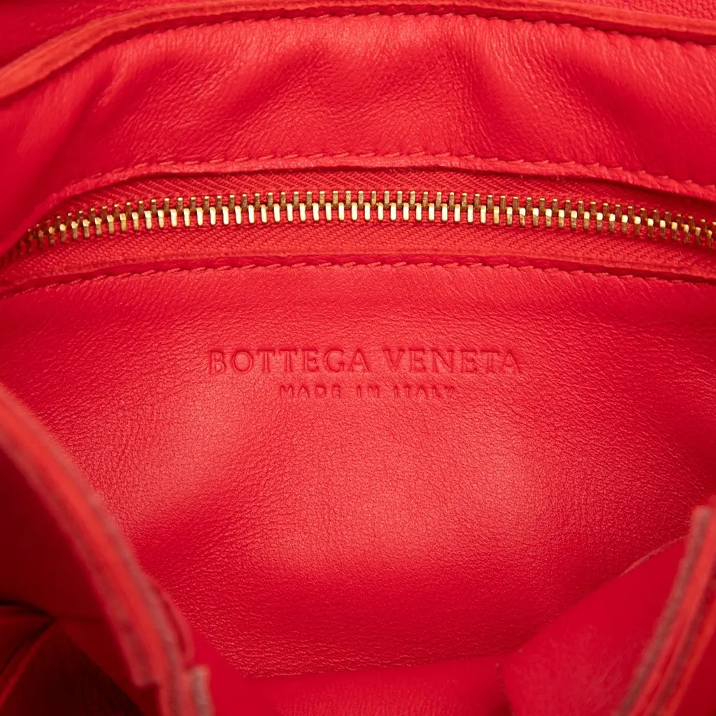 Bottega Veneta Nappa Intrecciato Cassette Crossbody Red Leather Very good - Box View