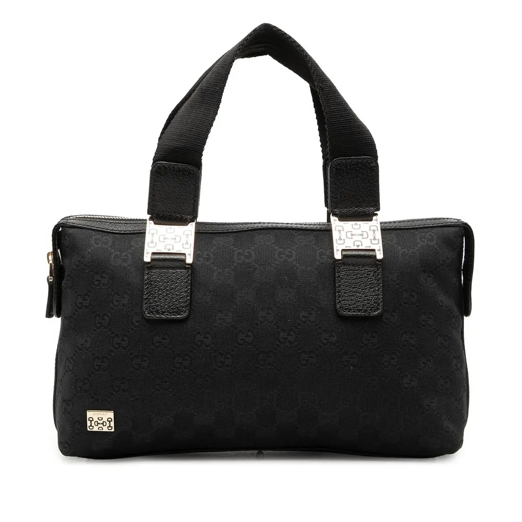 Gucci GG Canvas Pop Handbag Black Very good - Front View