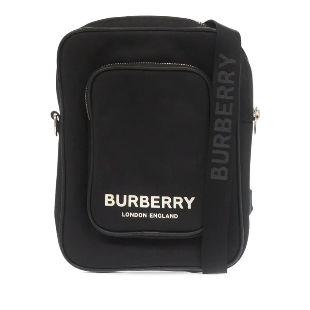 Burberry Nylon Logo Kieran Crossbody Black Very good - Front View