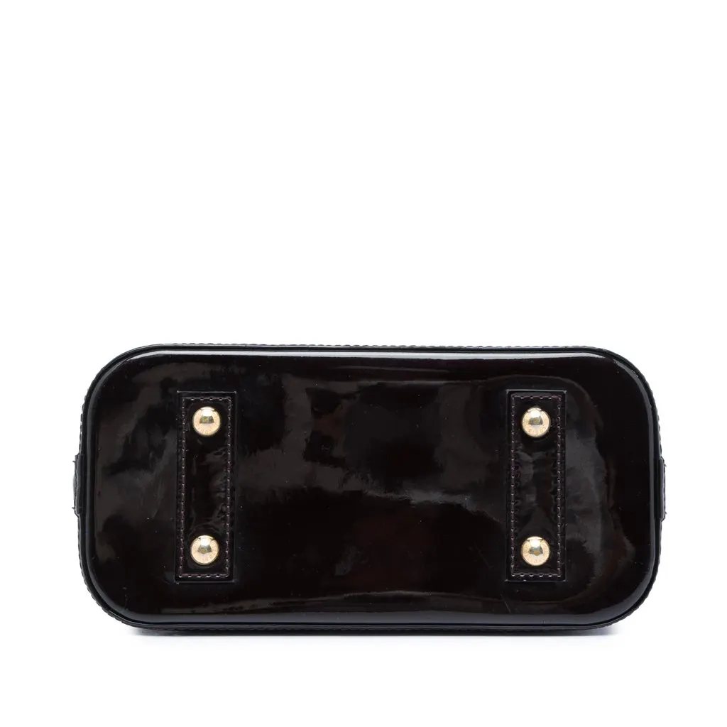 Louis Vuitton Monogram Vernis Alma BB Purple Leather Good - Inside View