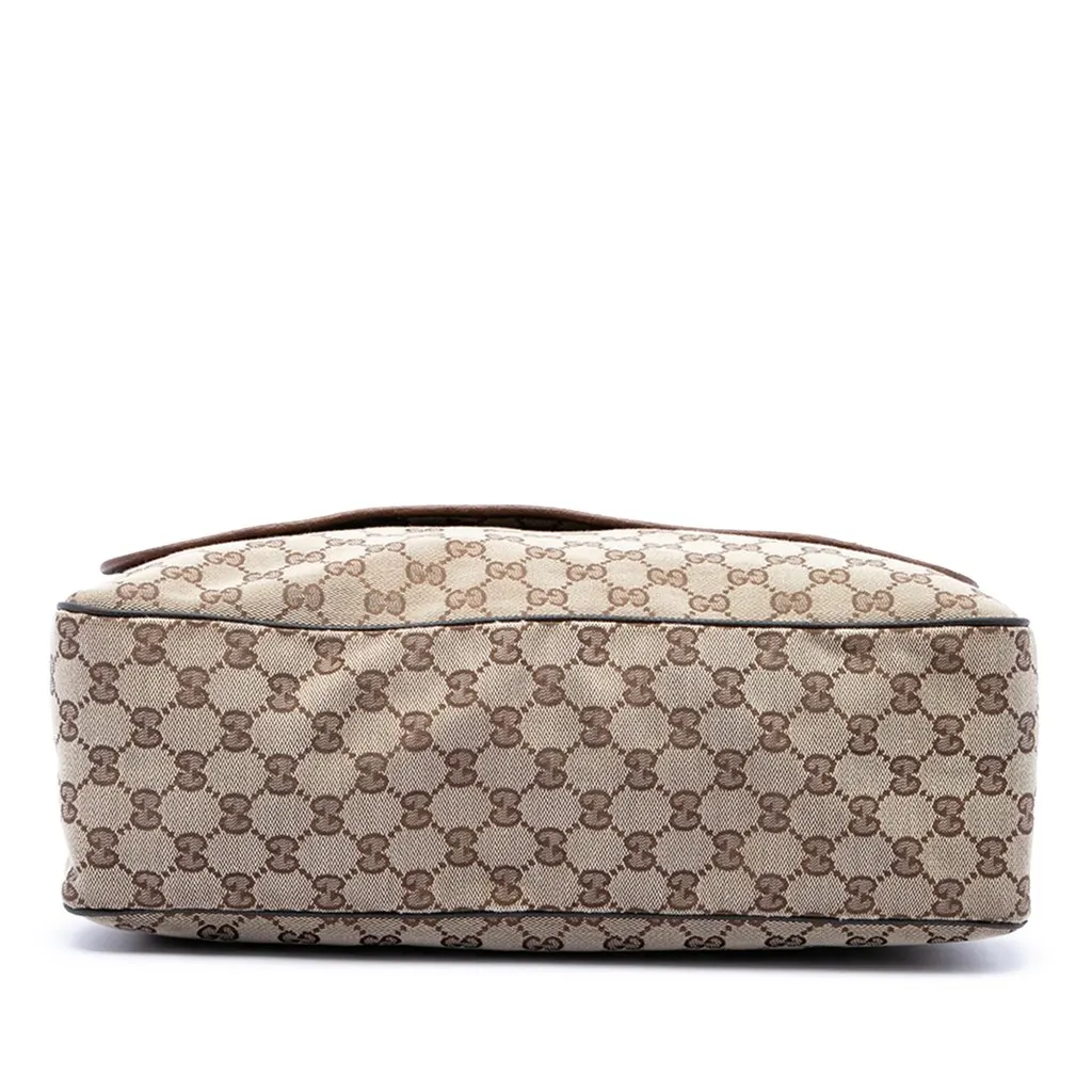 Gucci GG Canvas Web Flap Messenger Bag Beige Very good - Inside View