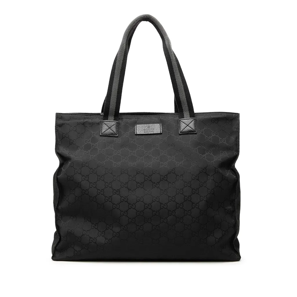 Gucci GG Nylon Web Tote Black Very good - Front View