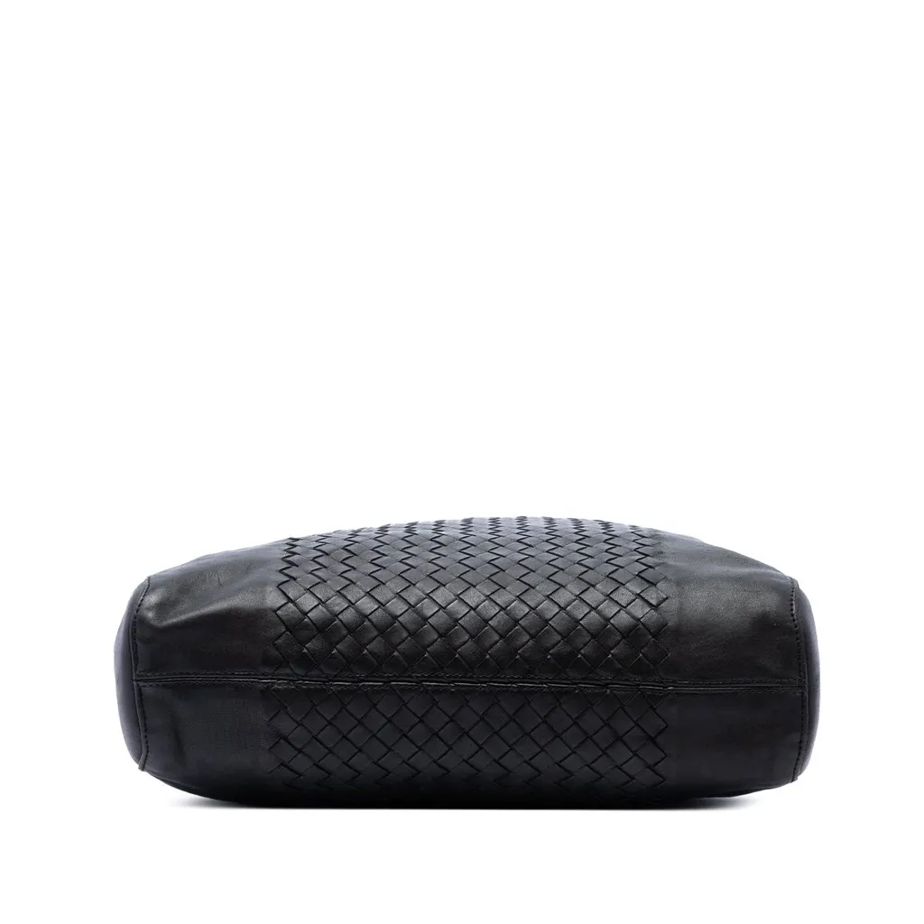 Bottega Veneta Intrecciato Trimmed Nappa Tote Black Leather Good - Inside View