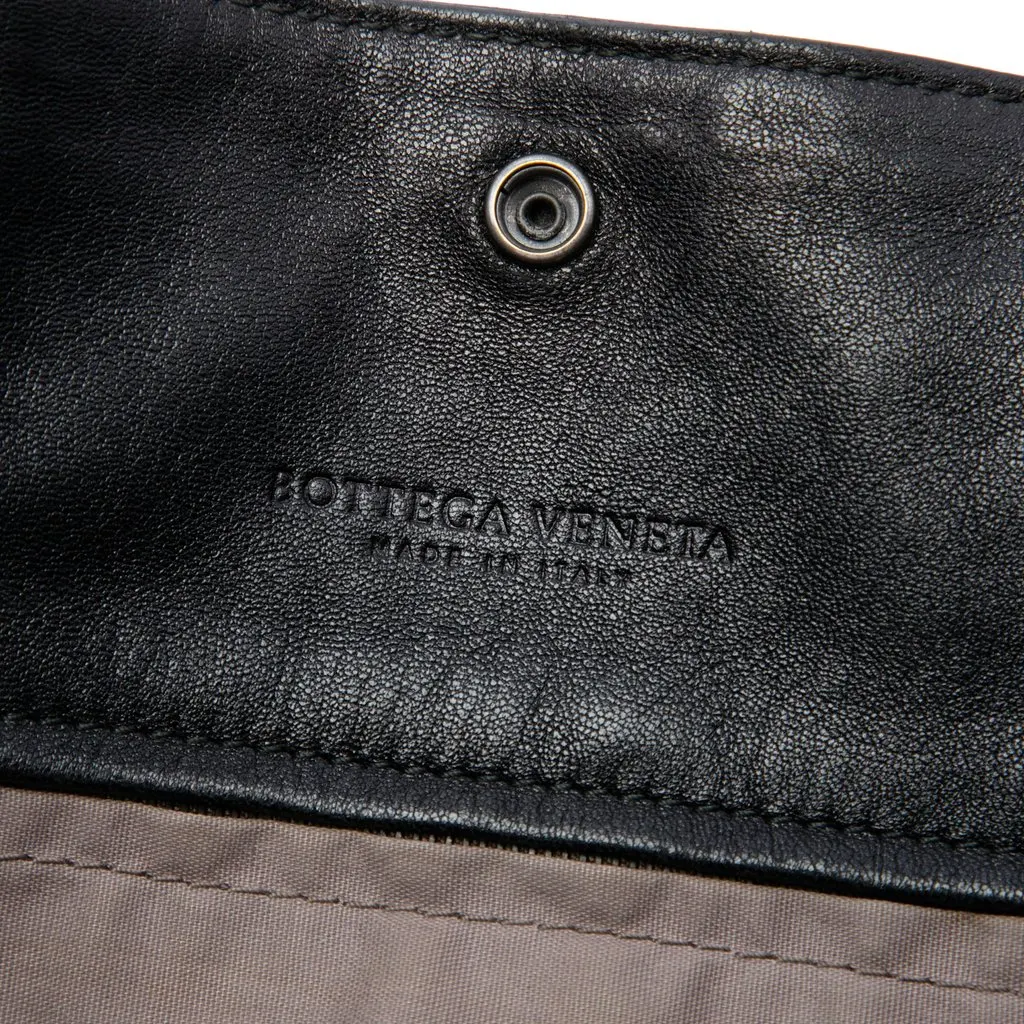 Bottega Veneta Intrecciato Trimmed Nappa Tote Black Leather Good - Box View