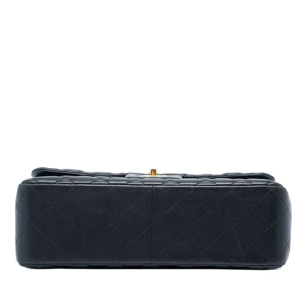 Chanel Jumbo Classic Lambskin Double Flap Black Leather Very good - Inside View