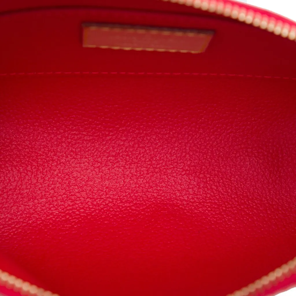 Louis Vuitton Monogram Vernis Cosmetic Pouch Red Leather Very good - Model View