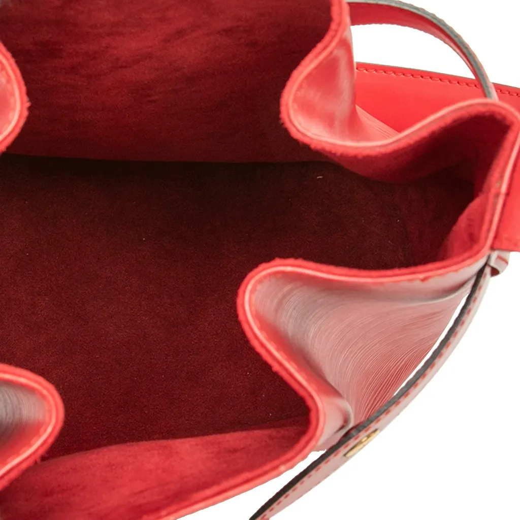 Louis Vuitton Epi Sac D Epaule PM Red Leather Very good - Model View