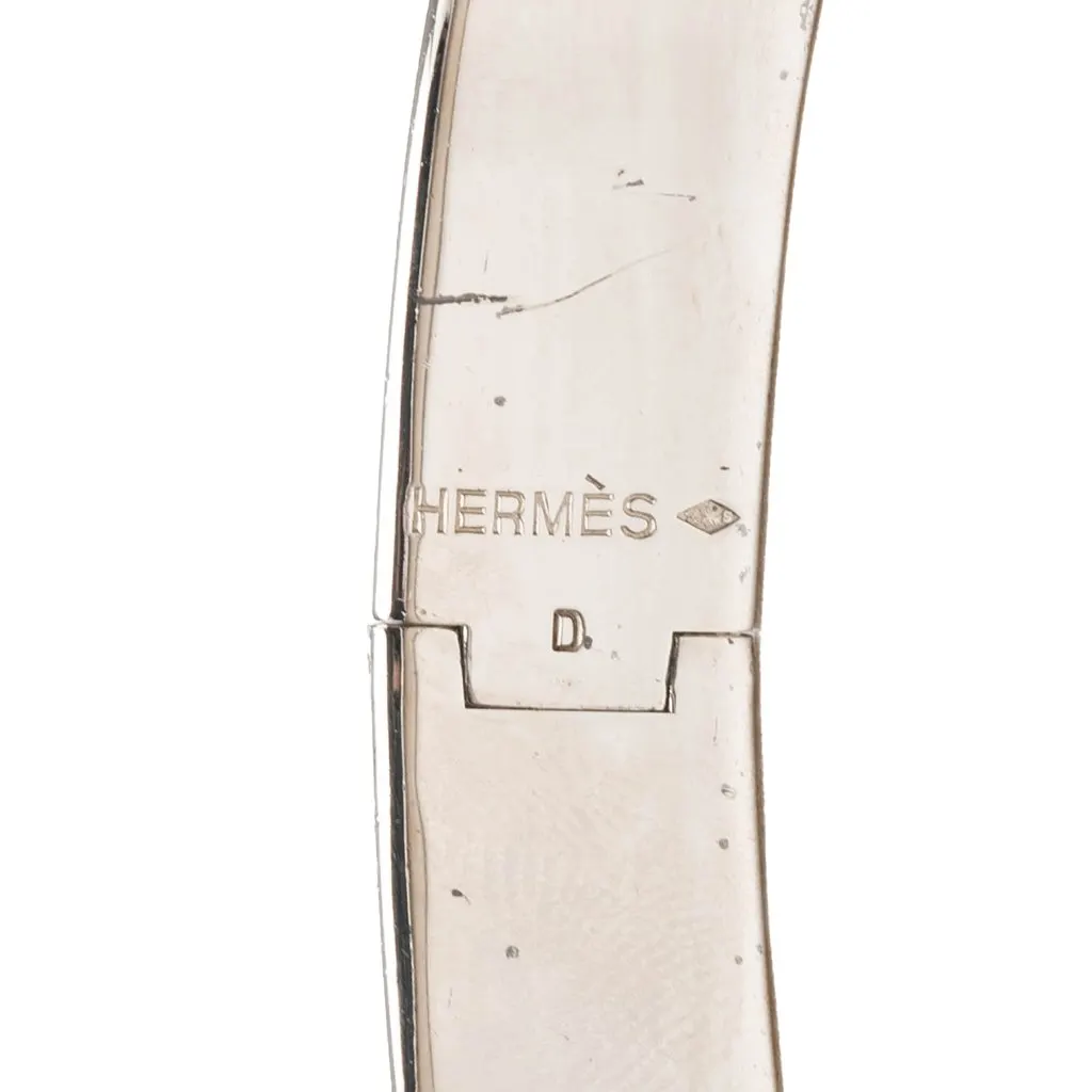 Hermès Narrow Enamel Clic H Bracelet PM Black Enamel Very good - Model View