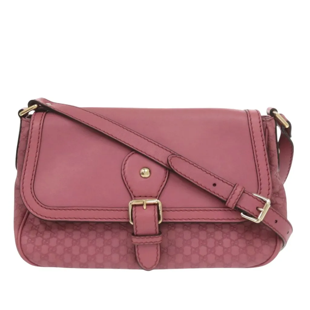 Gucci Microguccissima Sukey Crossbody Pink Leather Very good - Front View