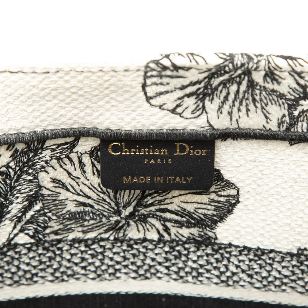 Dior Medium Embroidered Canvas Toile De Jouy Book Tote White Canvas Very good - Box View