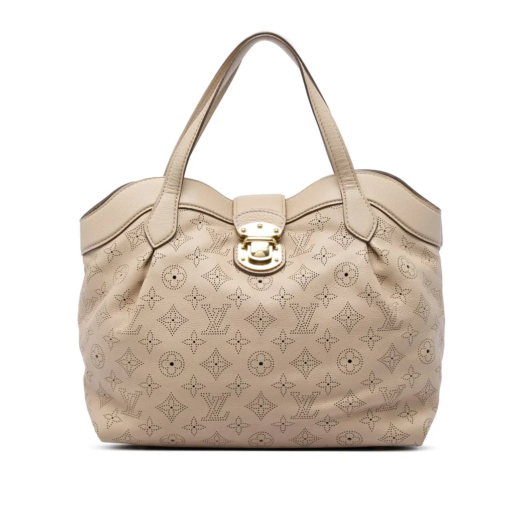 Louis Vuitton Monogram Mahina Cirrus PM Beige Leather Very good - Front View