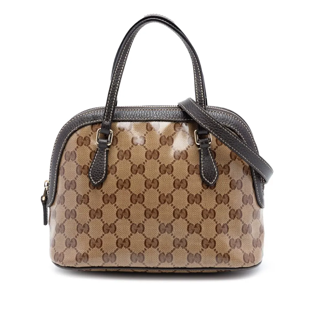 Gucci Mini GG Crystal Dome Satchel Beige Very good - Front View