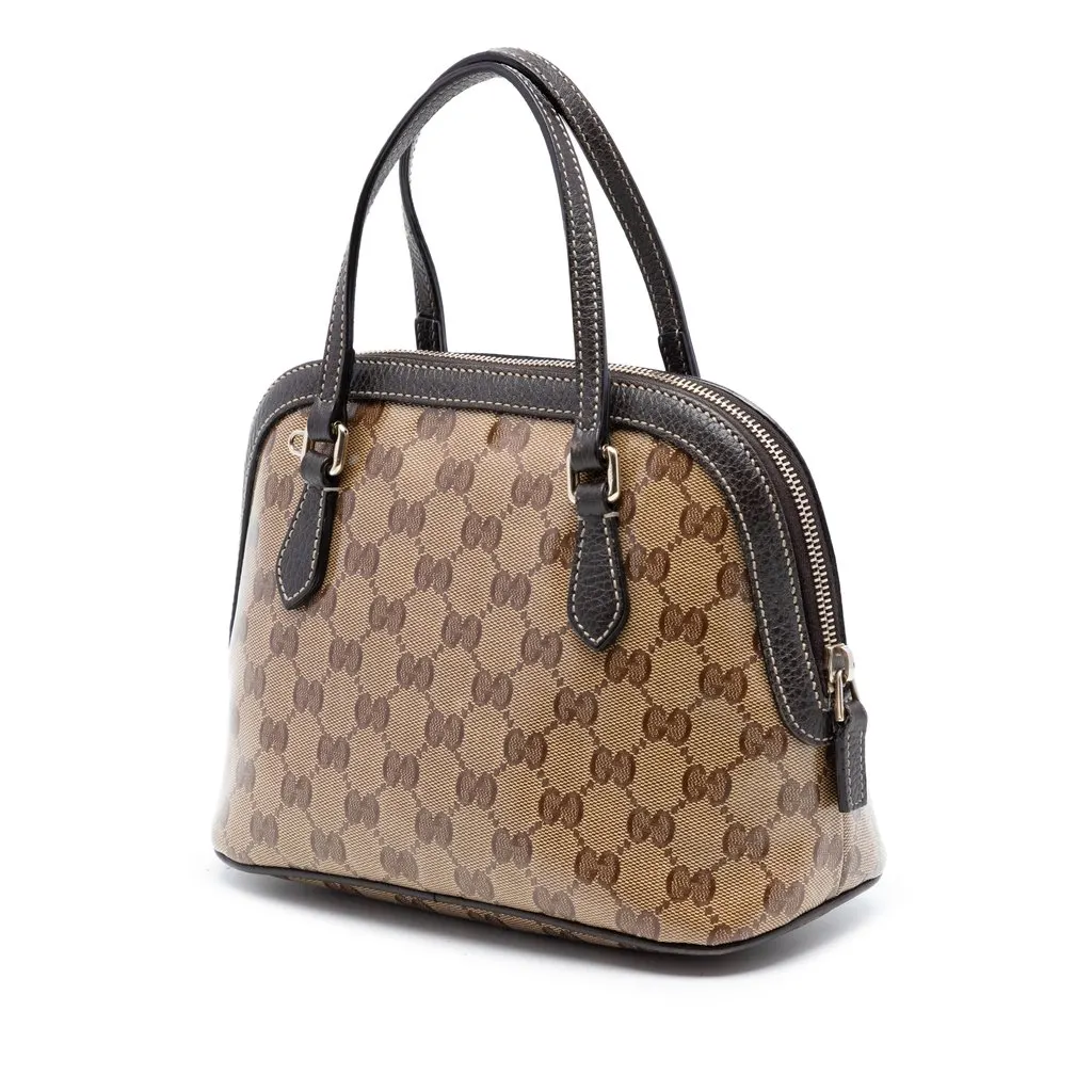 Gucci Mini GG Crystal Dome Satchel Beige Very good - Back View