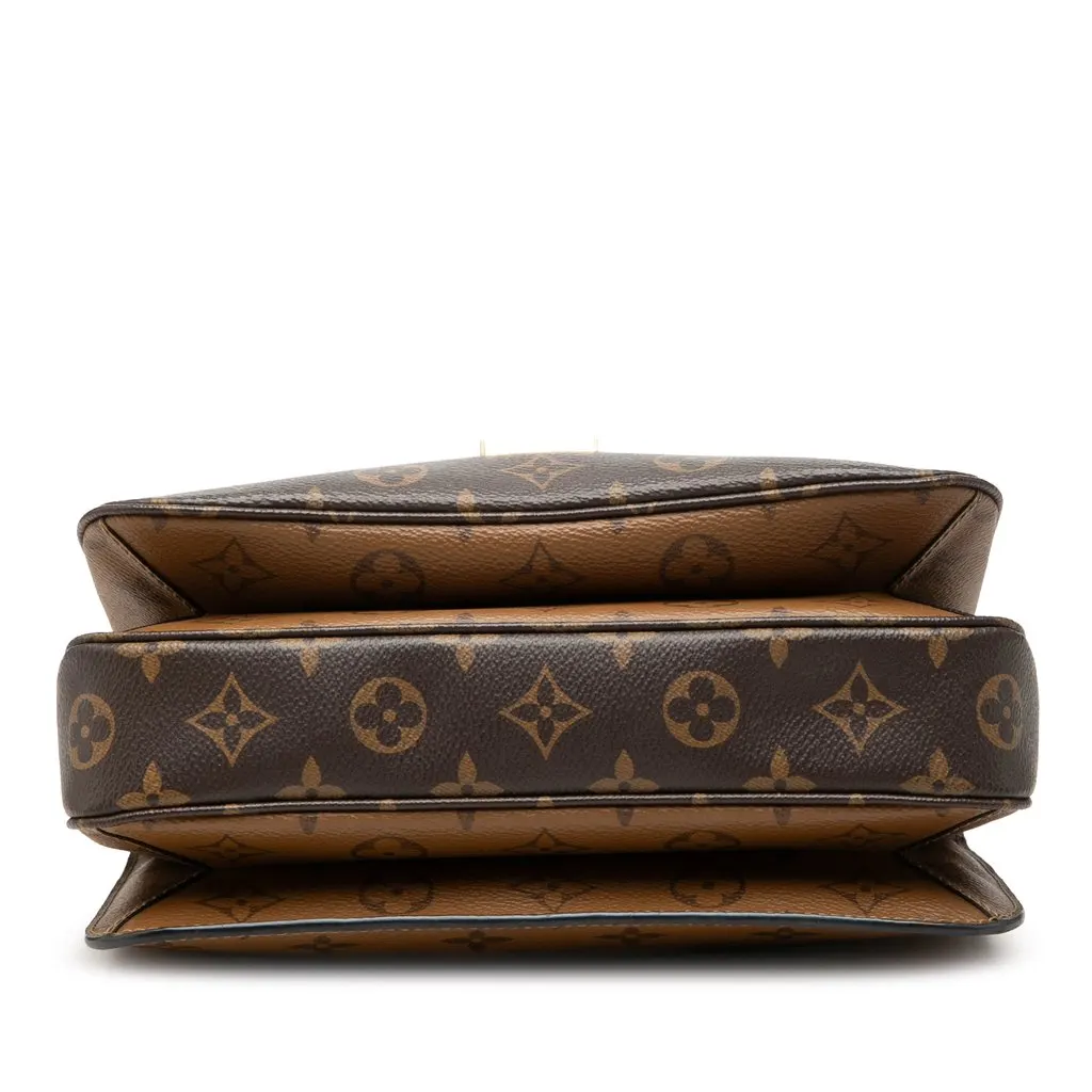 Louis Vuitton Monogram Reverse Pochette Metis Brown Canvas Good - Inside View