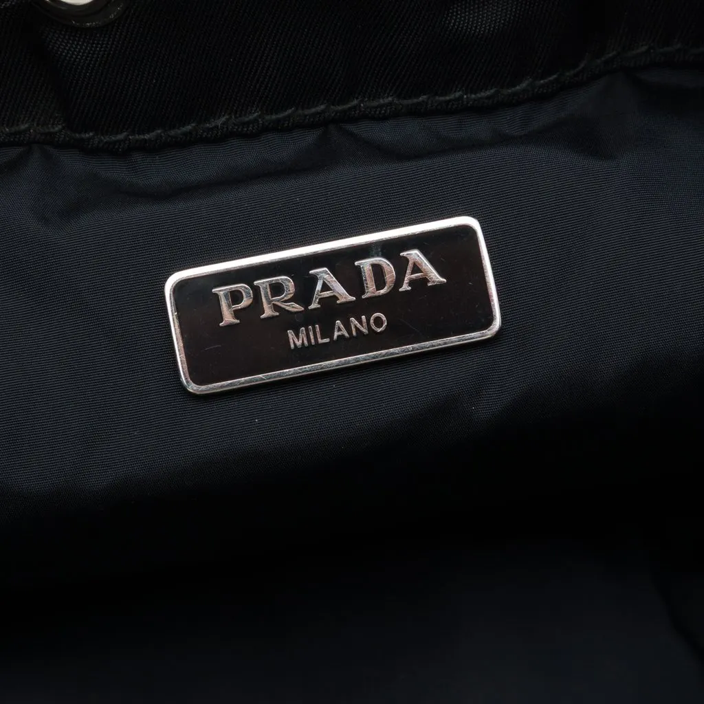 Prada Universal Studios Tessuto Frankenstein Heart Drawstring Pouch Black Polyamide Very good - Box View
