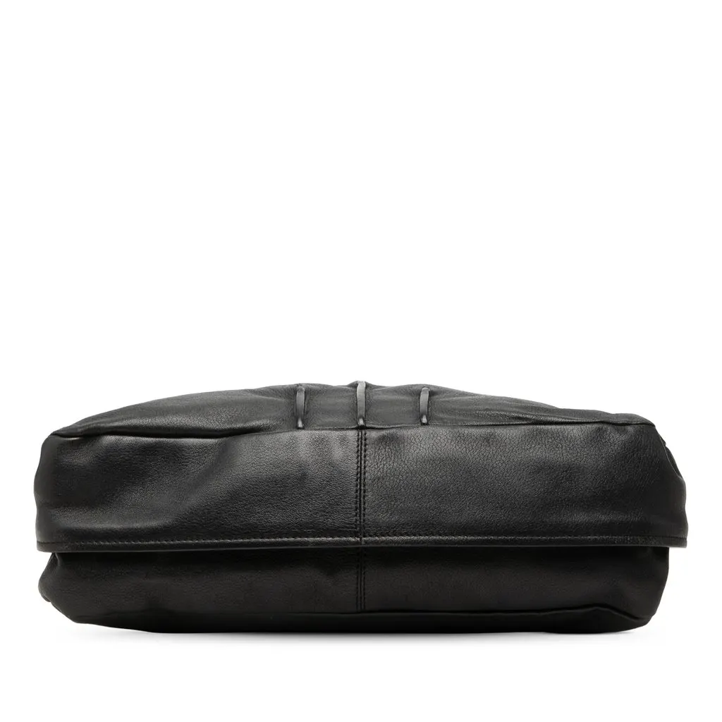 Chloé Grained Calfskin Margaret Satchel Black Leather Good - Inside View