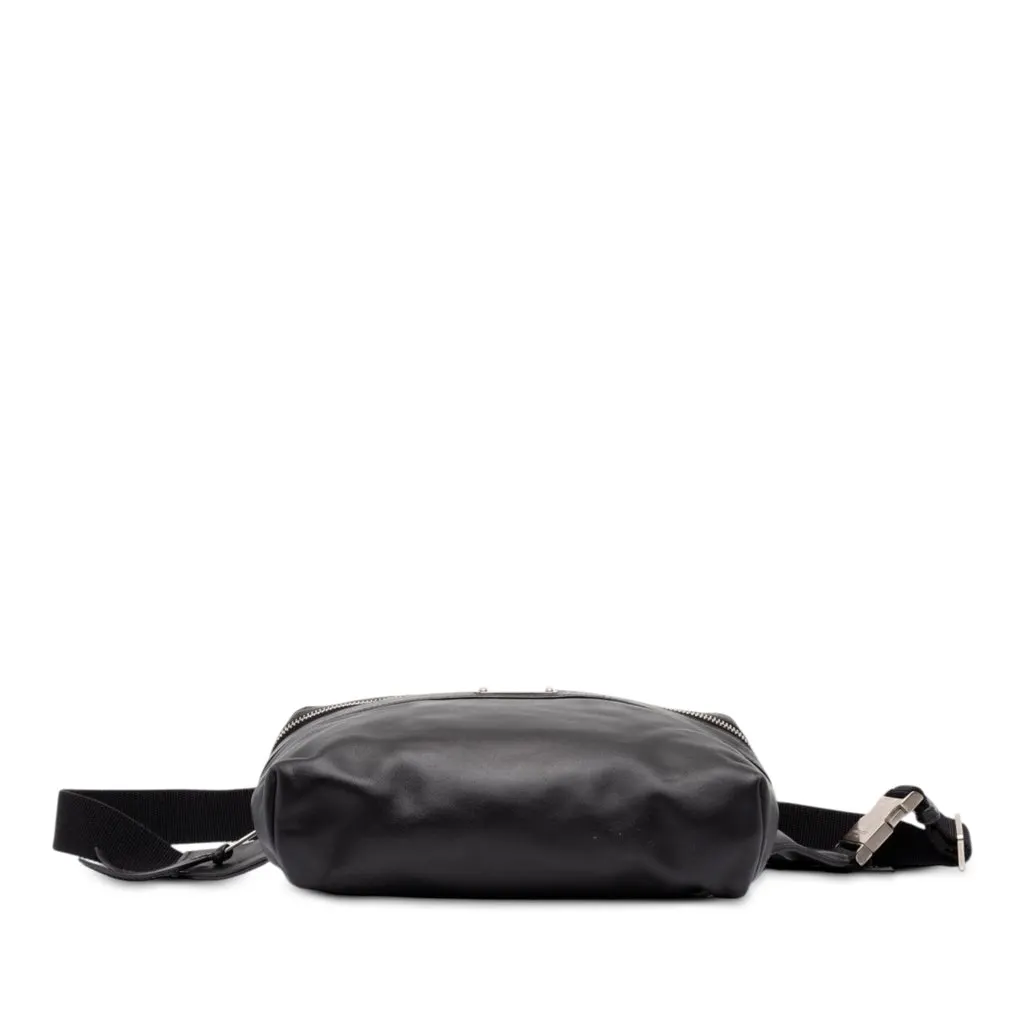 Saint Laurent Leather City Belt Bag Black Leather Good - Inside View