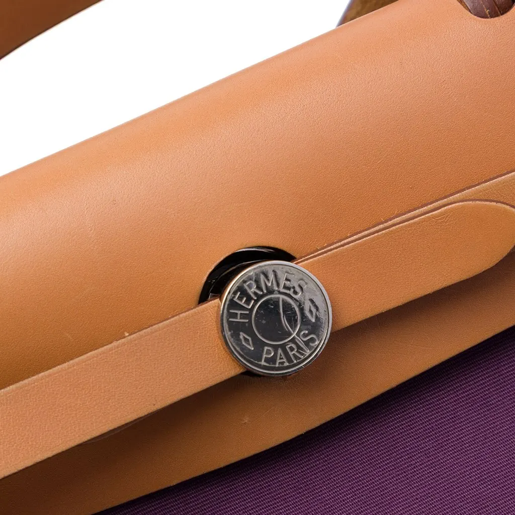 Hermès Toile Herbag Zip 31 Purple Canvas Very good - Box View