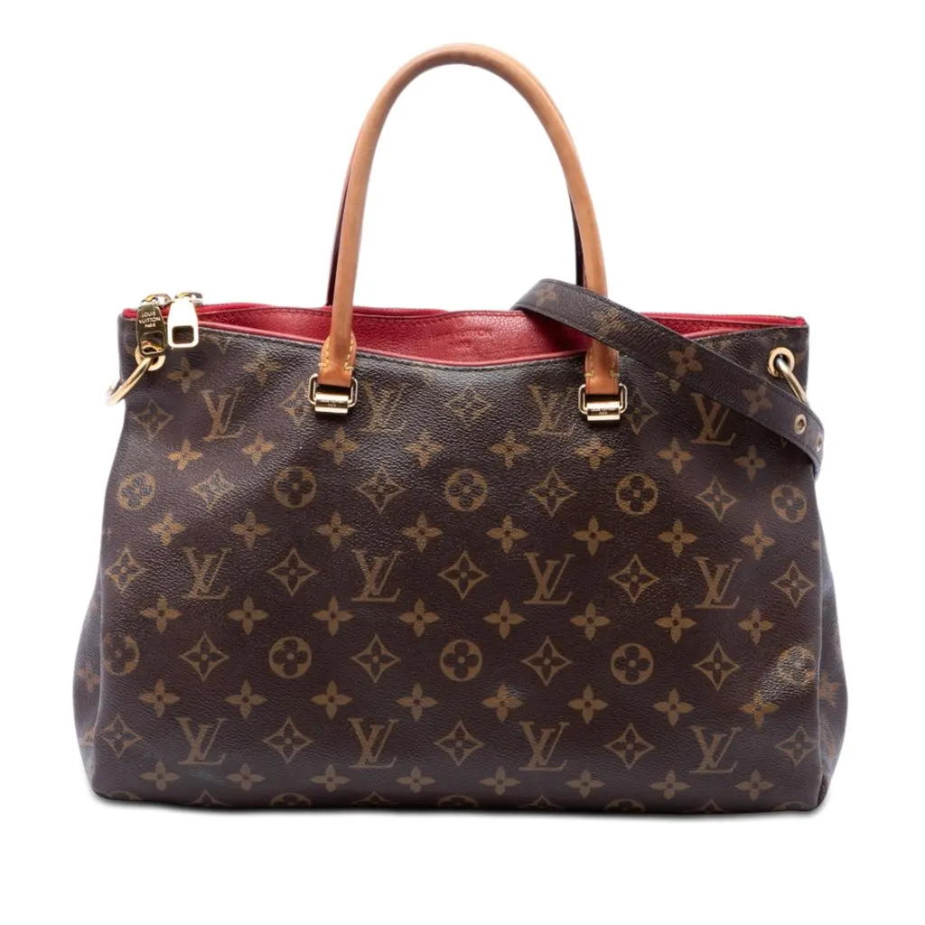 Louis Vuitton Monogram Pallas MM Brown Canvas Very good - Front View