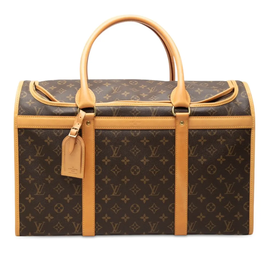 Louis Vuitton Monogram Sac Chien Pet Carrier 50 Brown Canvas Very good - Front View