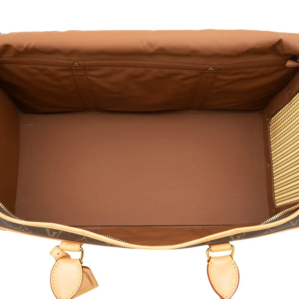 Louis Vuitton Monogram Sac Chien Pet Carrier 50 Brown Canvas Very good - Model View