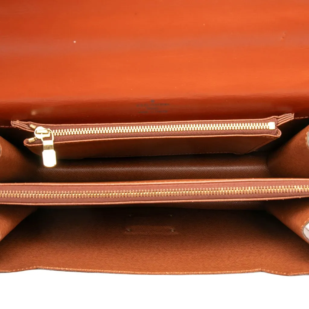 Louis Vuitton Epi Concorde Handbag Brown Leather Good - Model View