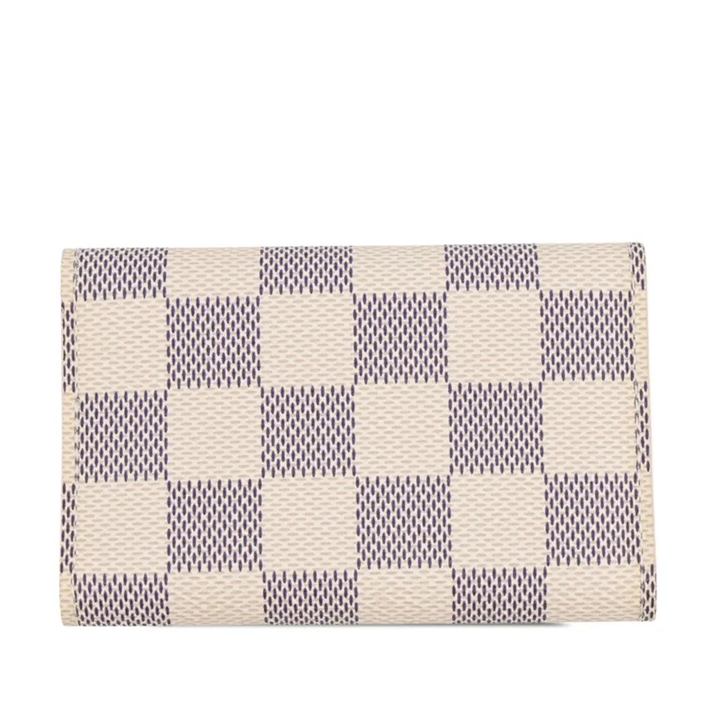 Louis Vuitton Damier Azur 6 Key Holder White Canvas Good - Back View