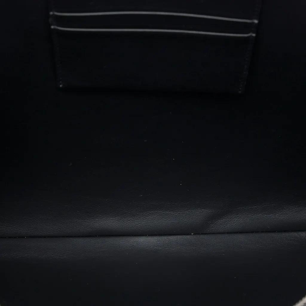 Celine Embossed Leather Logo Clutch Black Leather Very good - Model View