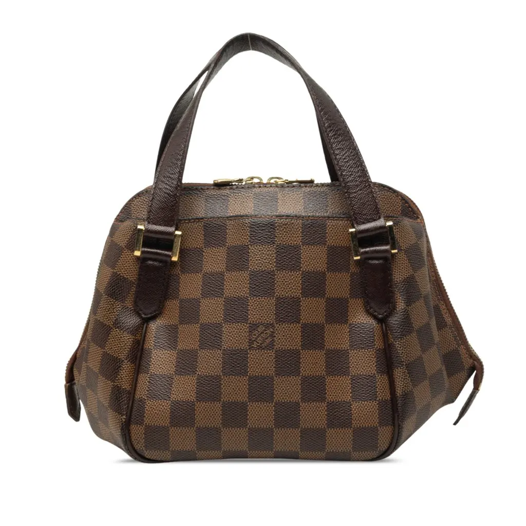 Louis Vuitton Damier Ebene Belem PM Brown Canvas Good - Front View