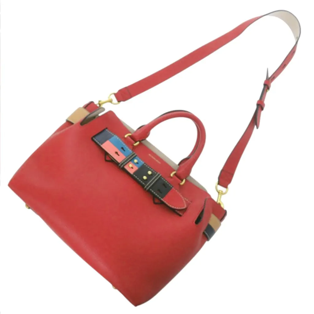 Burberry Small Leather Marais Multicolor Belt Bag Red Leather Very good - Model View