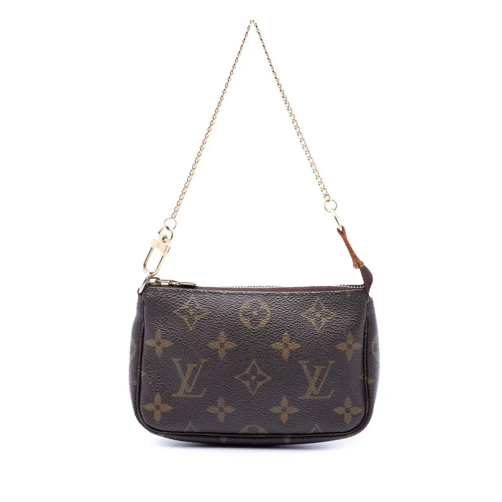 Louis Vuitton Monogram Mini Pochette Accessoires Brown Very good - Front View