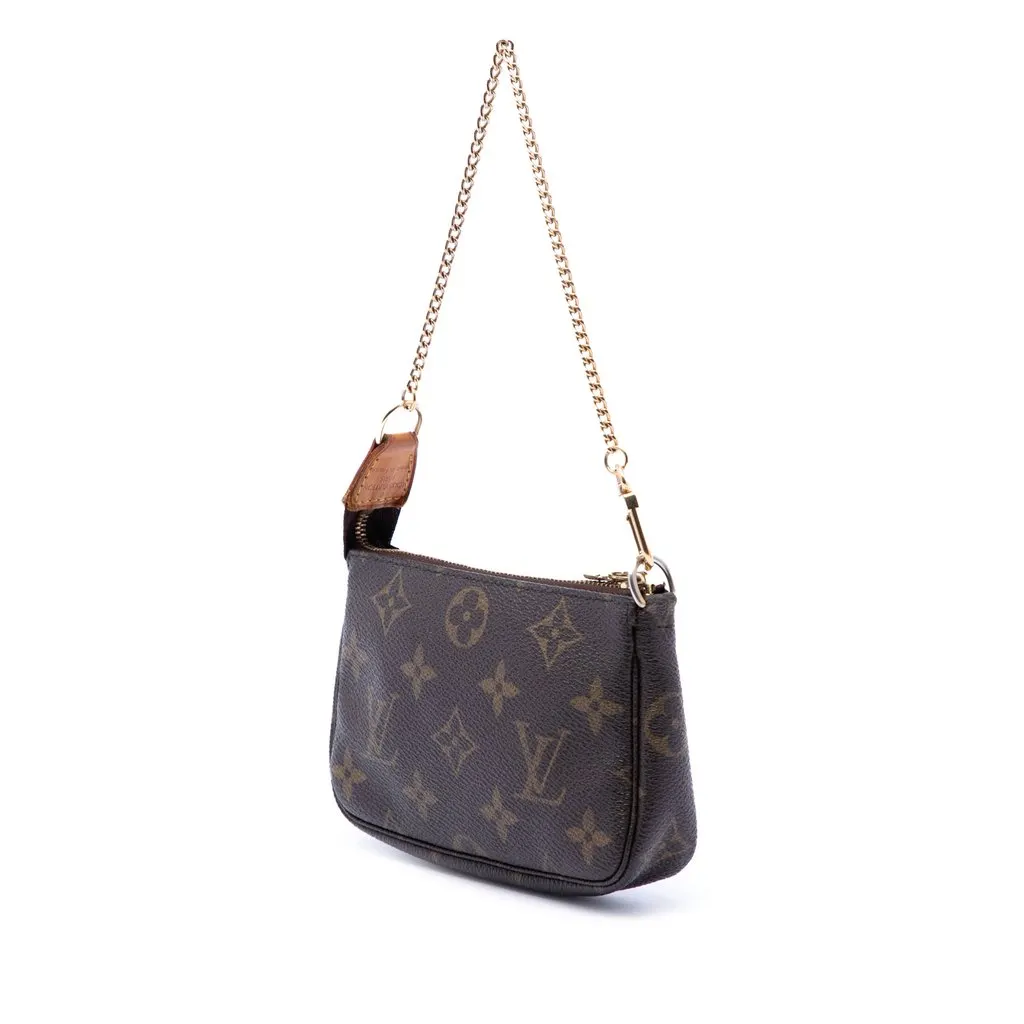 Louis Vuitton Monogram Mini Pochette Accessoires Brown Very good - Back View