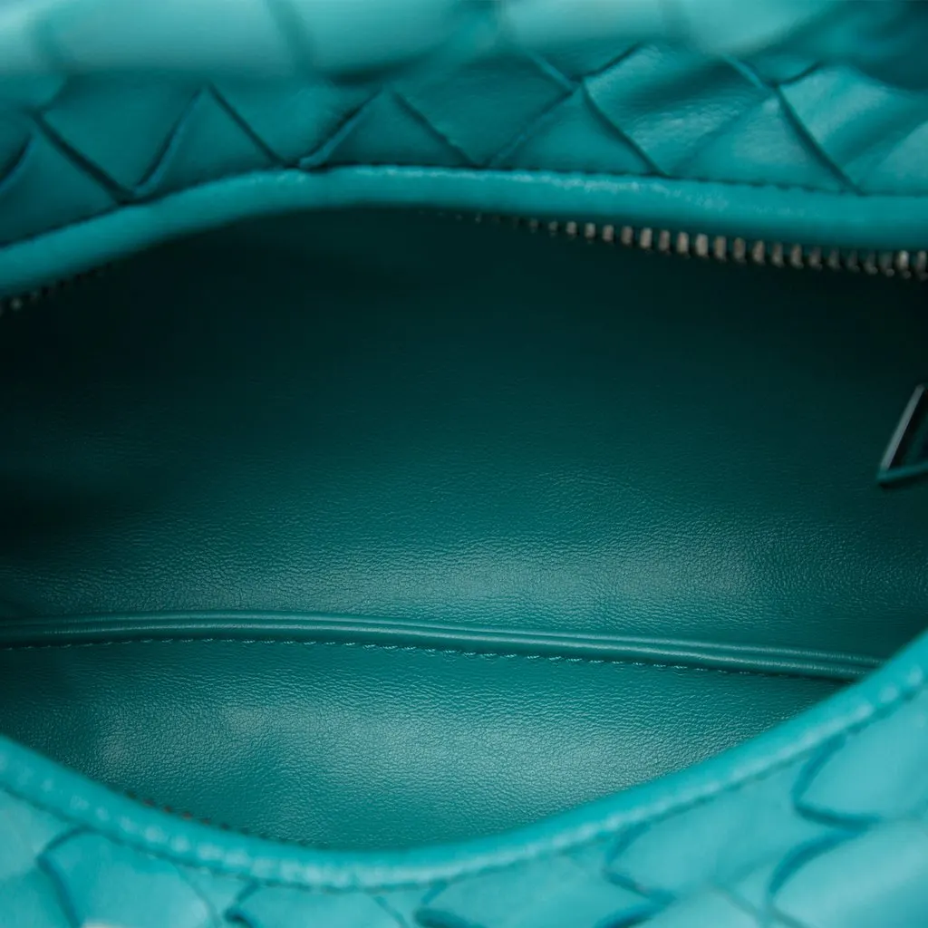 Bottega Veneta Mini Nappa Intrecciato Jodie Blue Leather Good - Model View