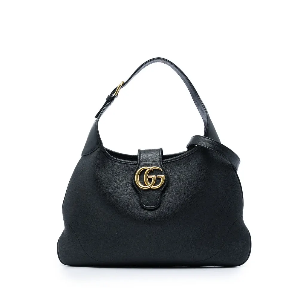 Gucci Medium Leather Aphrodite Crossbody Black Leather Very good - Front View
