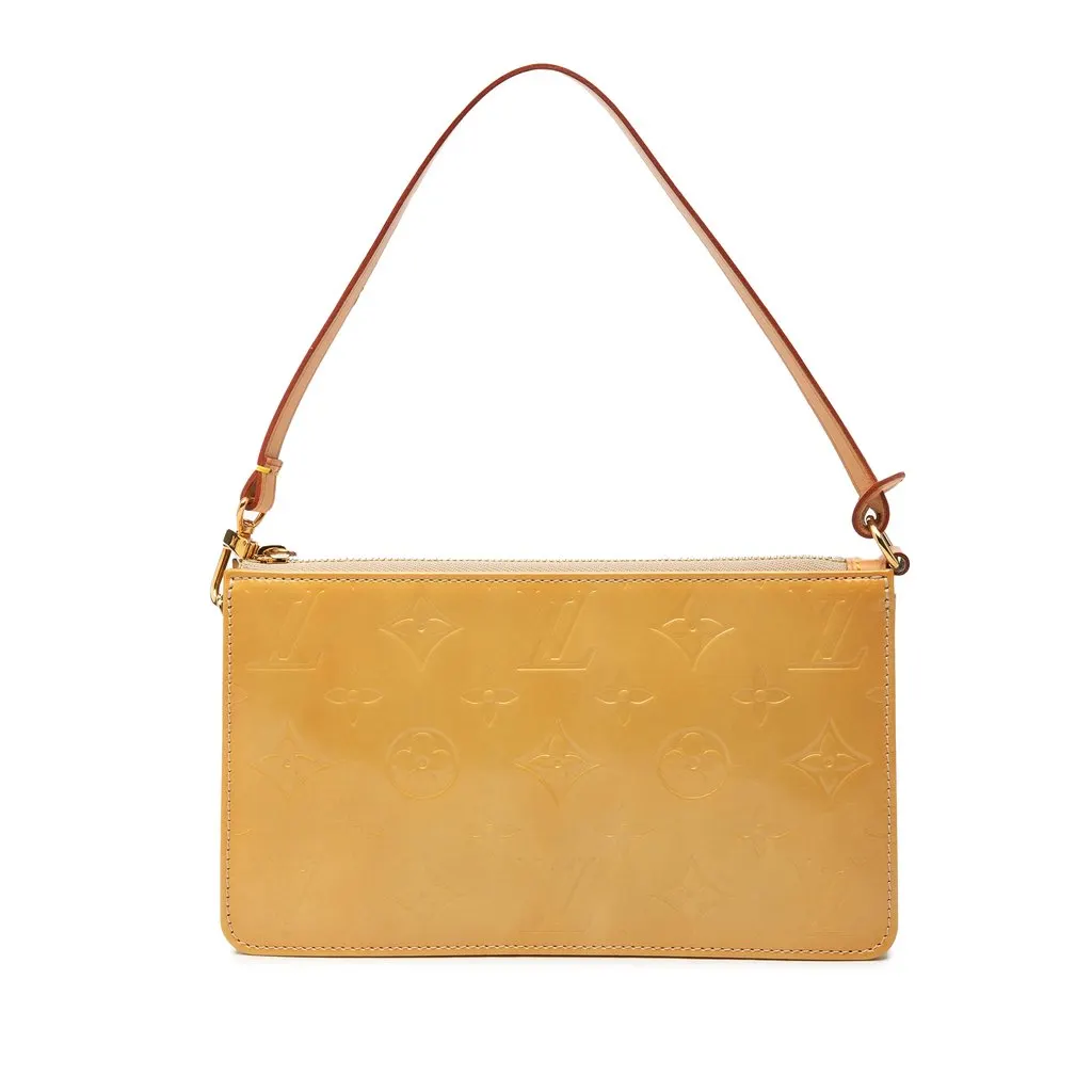 Louis Vuitton Monogram Vernis Pochette Lexington Yellow Leather Very good - Front View