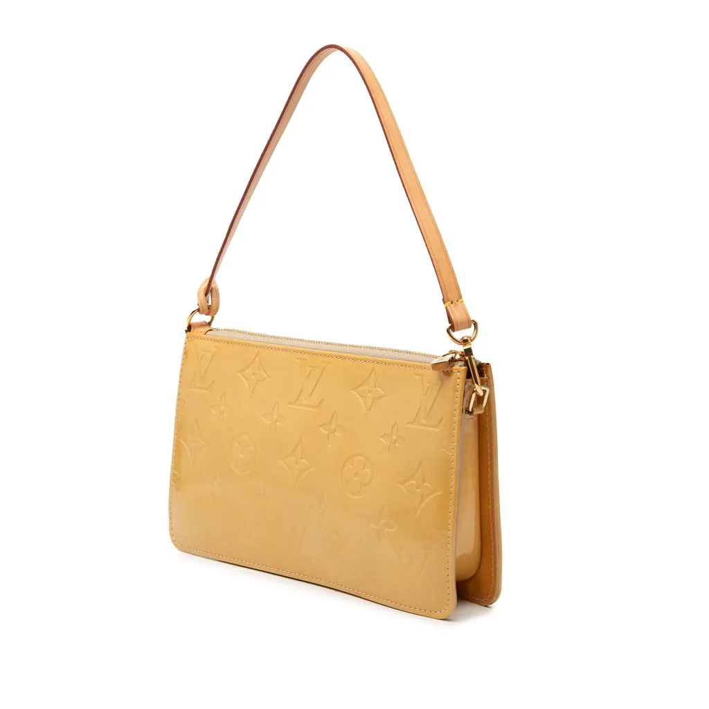 Louis Vuitton Monogram Vernis Pochette Lexington Yellow Leather Very good - Back View