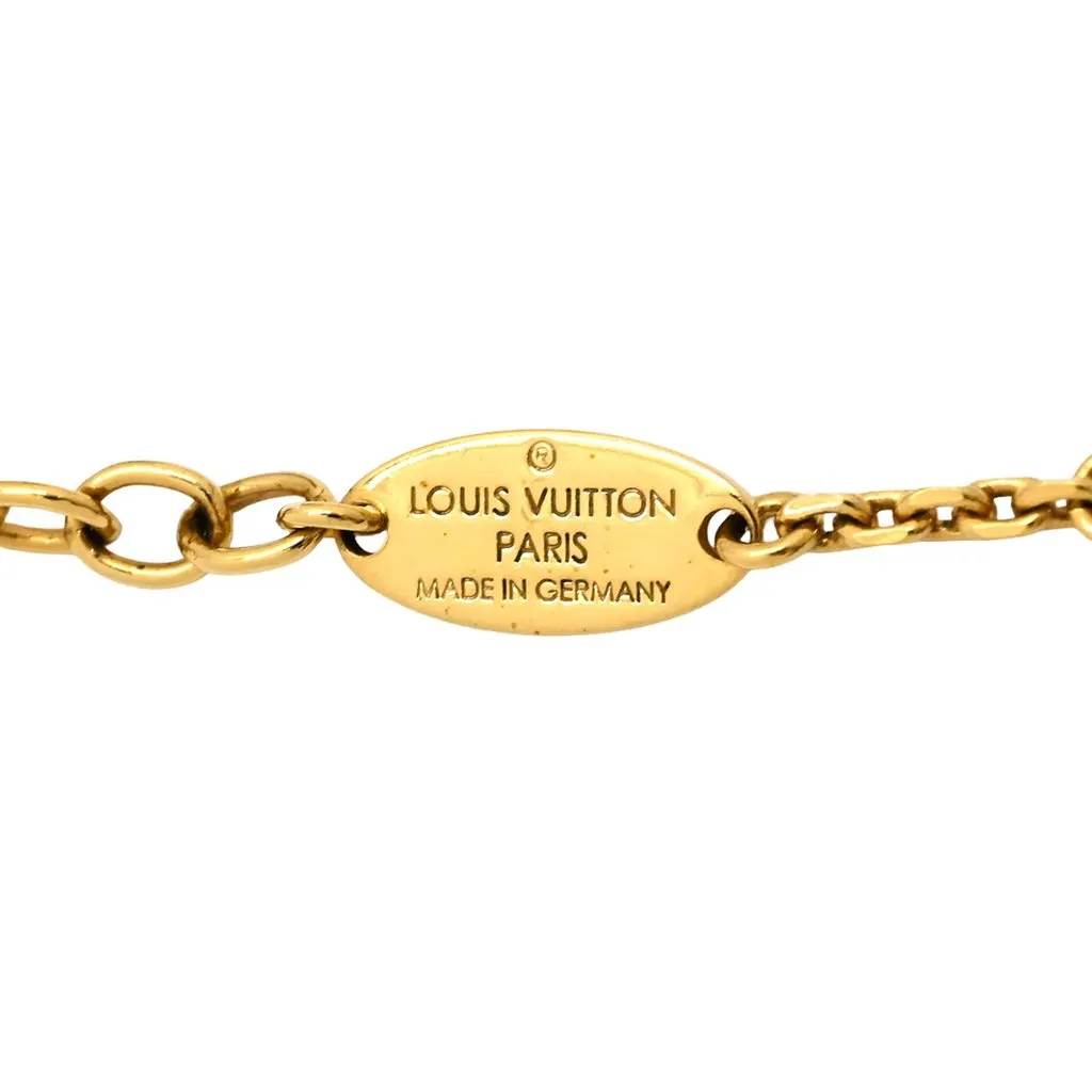 Louis Vuitton Gold Plated Monogram Blooming Supple Bracelet Gold Metal Very good - Back View