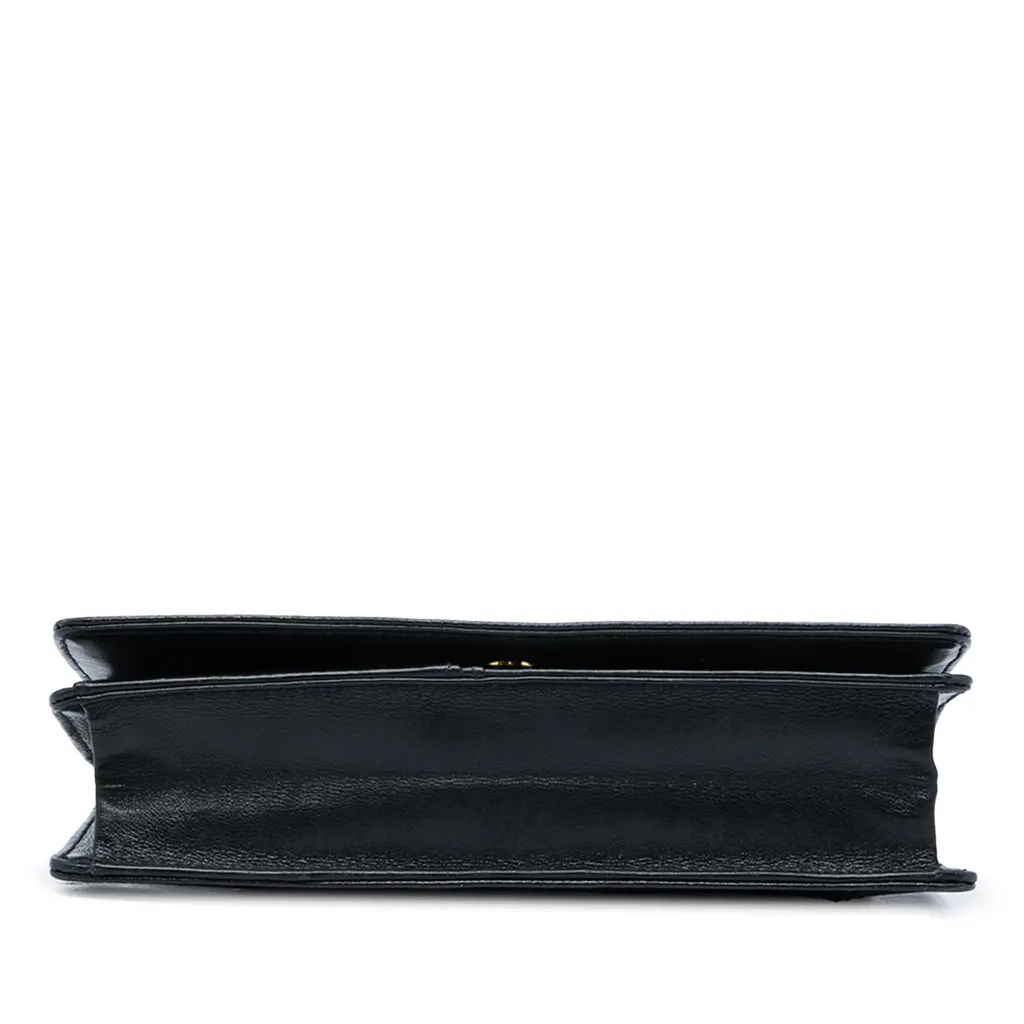 Chanel CC Caviar Wallet On Chain Black Leather Very good - Inside View