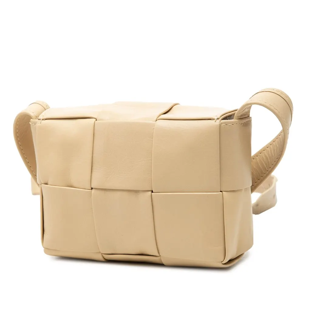 Bottega Veneta Candy Nappa Intrecciato Cassette Crossbody Brown Leather Very good - Back View