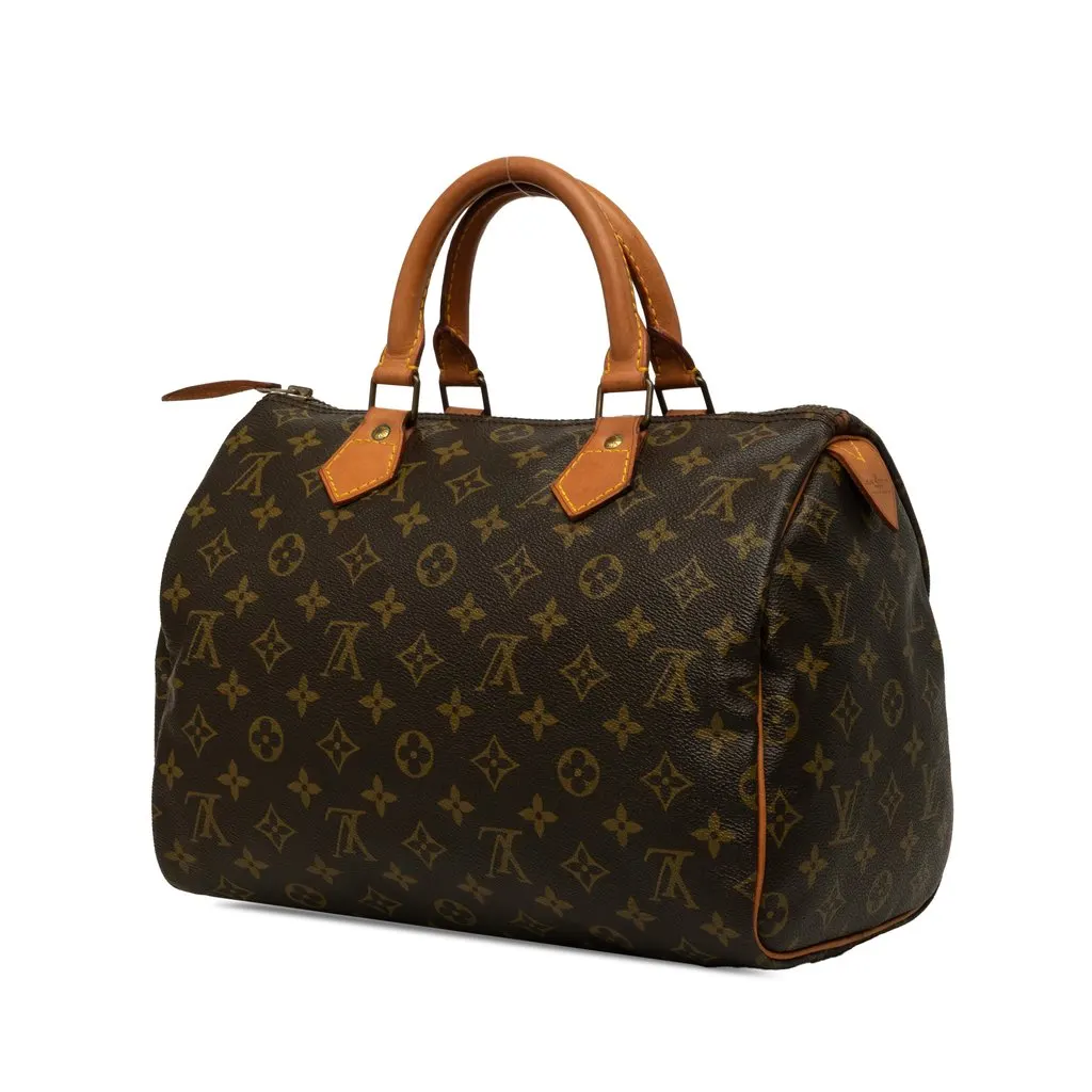 Louis Vuitton Monogram Speedy 30 Brown Canvas Good - Back View