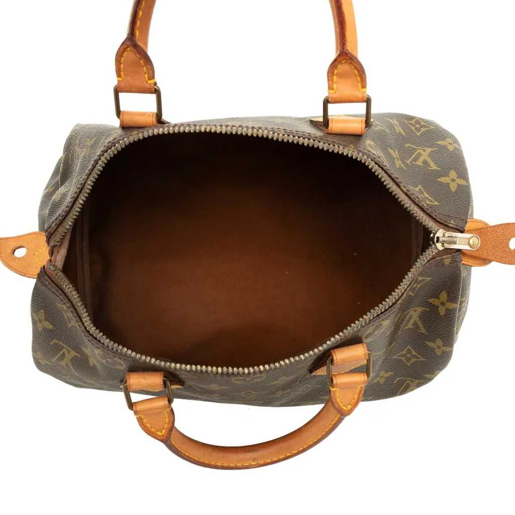 Louis Vuitton Monogram Speedy 30 Brown Canvas Good - Model View
