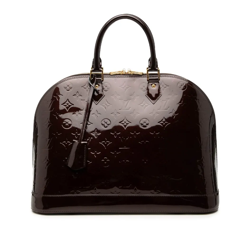 Louis Vuitton Monogram Vernis Alma GM Purple Leather Very good - Front View