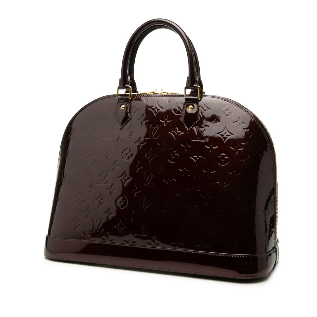 Louis Vuitton Monogram Vernis Alma GM Purple Leather Very good - Back View