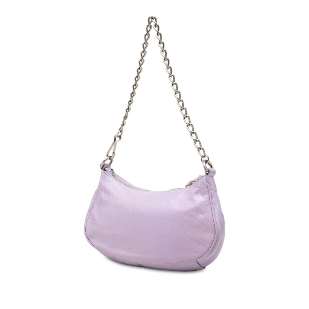 Balenciaga Mini Lambskin Motocross Le Cagole Purple Leather Very good - Back View