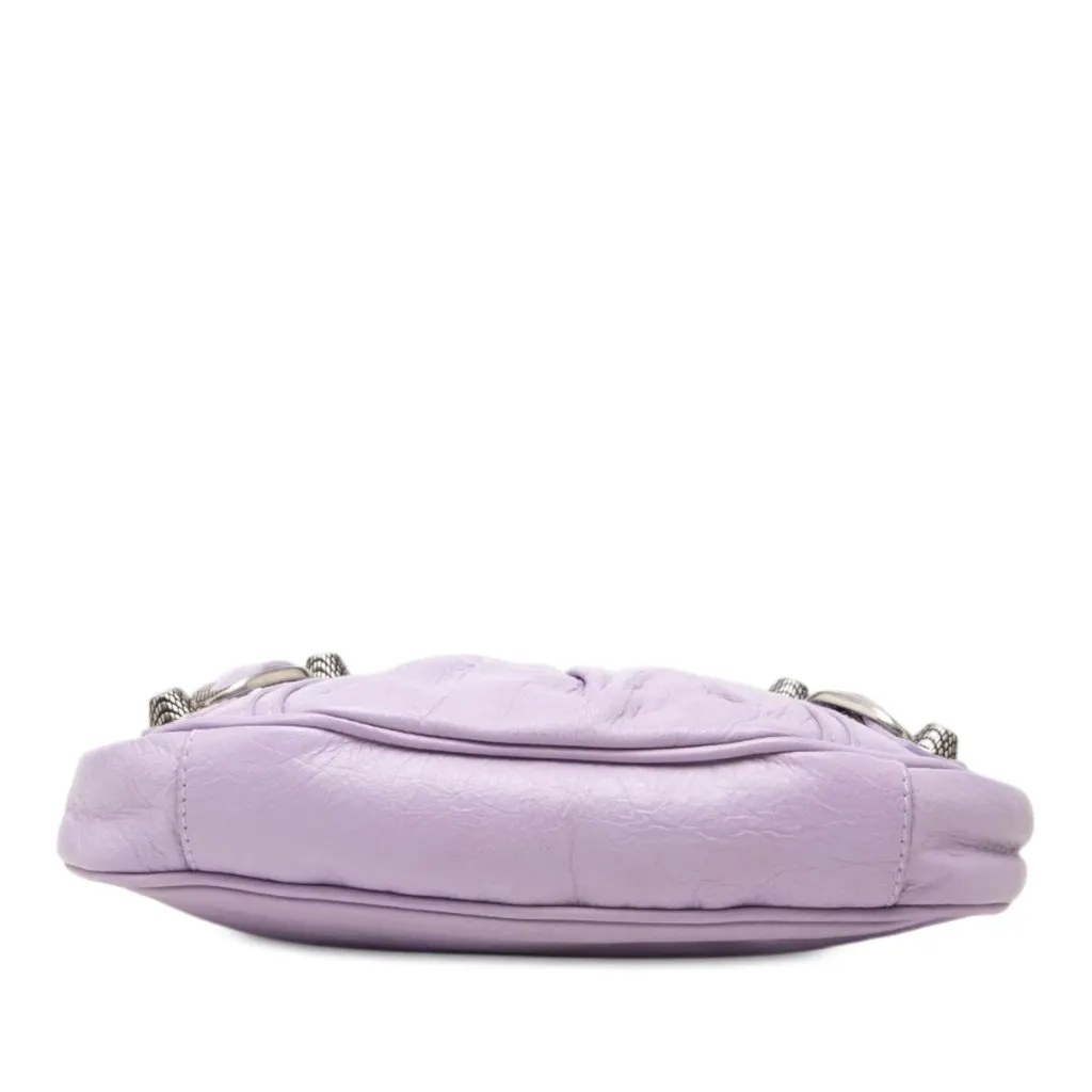 Balenciaga Mini Lambskin Motocross Le Cagole Purple Leather Very good - Inside View