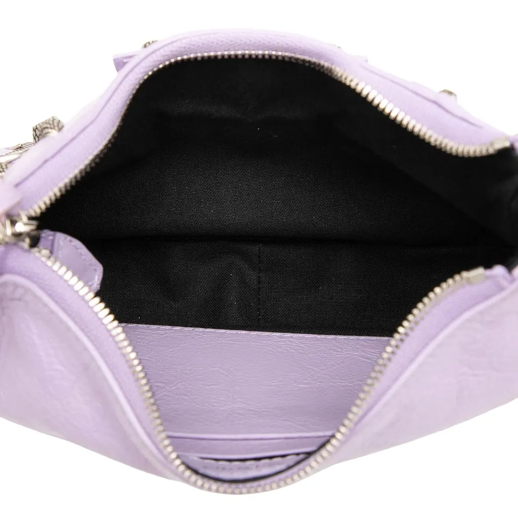 Balenciaga Mini Lambskin Motocross Le Cagole Purple Leather Very good - Model View