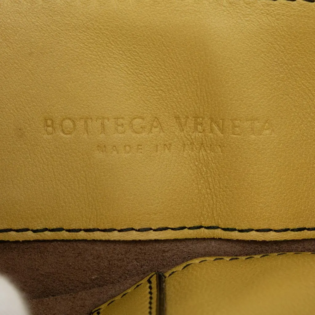Bottega Veneta Nappa Intrecciato Belt Flap Camera Bag Yellow Leather Good - Box View