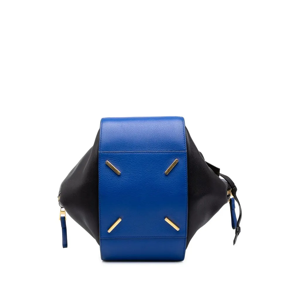 Loewe Medium Bicolor Grained Calfskin Hammock Satchel Blue Leather Good - Inside View